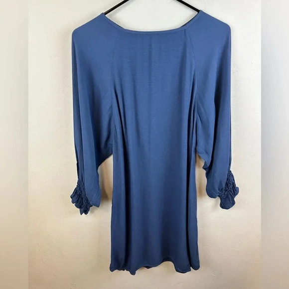 Maje Dress Blue Realiste Crape Shift Dress Size Small - Picture 4 of 16